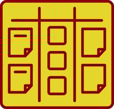 Kanban Vintage Icon Design vector