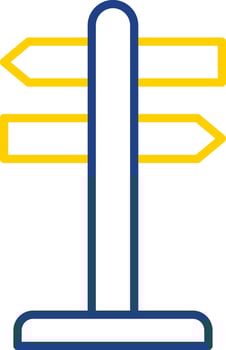 Direction Line Two Colour Icon Design vector