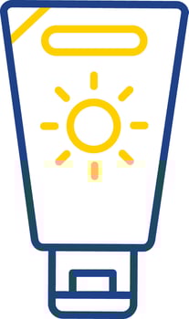 Sun Protection Line Two Colour Icon Design vector