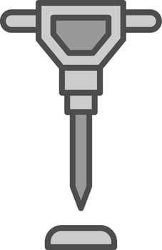 Hand Saw Line Filled Greyscale Icon Design vector