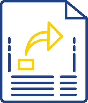 Forward Line Two Colour Icon Design vector
