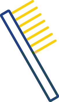 Comb Line Two Colour Icon Design vector