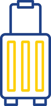 Suitcase Line Two Colour Icon Design vector