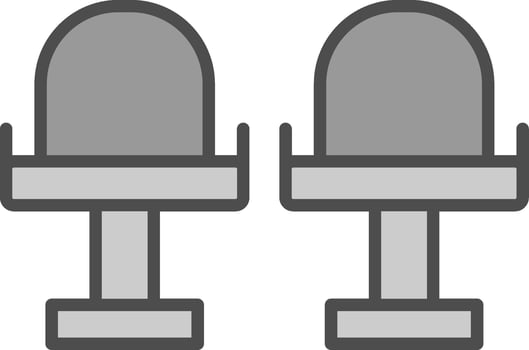 Seats Line Filled Greyscale Icon Design vector