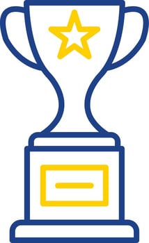 Award Line Two Colour Icon Design vector
