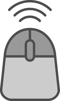 Mouse Line Filled Greyscale Icon Design vector