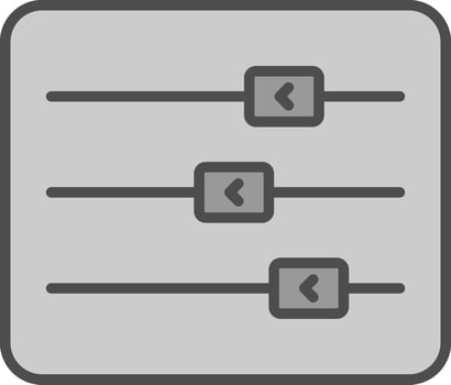 Sliders Line Filled Greyscale Icon Design vector