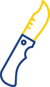 Knife Line Two Colour Icon Design vector