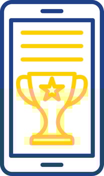 OnLine Two Colour Multi Circle Award Line Two Colour Icon Design vector