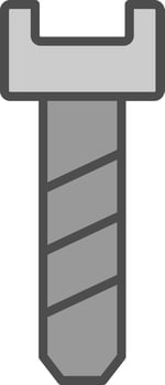 Bolt Line Filled Greyscale Icon Design vector