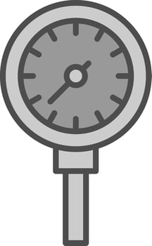 Pressure Meter Line Filled Greyscale Icon Design vector