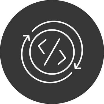 Development Line Inverted Icon Design vector