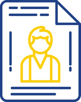 Personal File Line Two Colour Icon Design vector