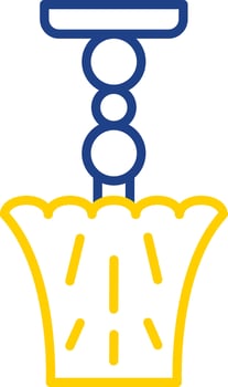 Lamp Line Two Colour Icon Design vector