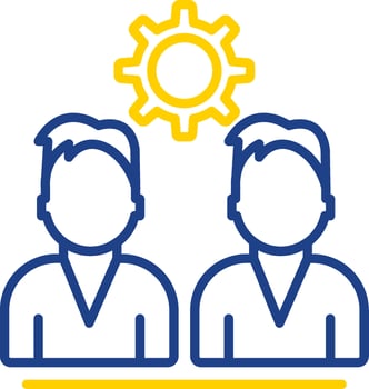 Group Team Line Two Colour Icon Design vector