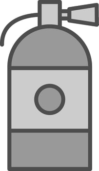 Fire Extinguisher Line Filled Greyscale Icon Design vector