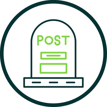 Post Line Circle Icon Design vector