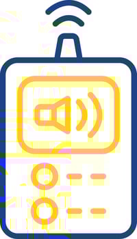 Recorder Line Two Colour Icon Design vector