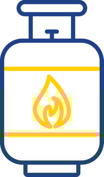 Gas Cylinder Line Two Colour Icon Design vector
