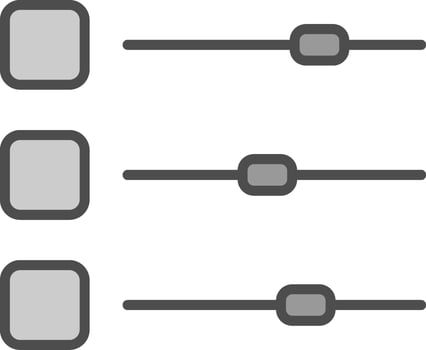 Sliders Line Filled Greyscale Icon Design vector