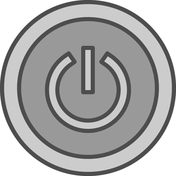Power Button Line Filled Greyscale Icon Design vector
