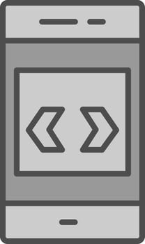 Arrow Line Filled Greyscale Icon Design vector