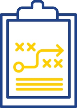 Tactics Line Two Colour Icon Design vector