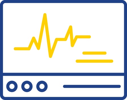ECG Monitor Line Two Colour Icon Design vector