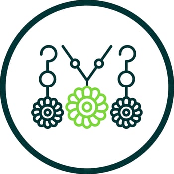 Jewelry Line Circle Icon Design vector