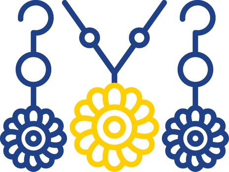 Jewelry Line Two Colour Icon Design vector