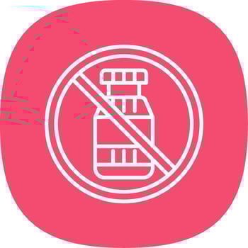 Prohibited Sign Line Curve Icon Design vector
