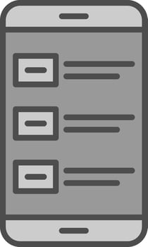 Survey Line Filled Greyscale Icon Design vector