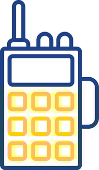 Walkie Talkie Line Two Colour Icon Design vector