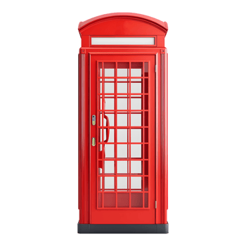 3D Rendering of a Telephone Both on Transparent Background png