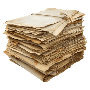 3D Rendering of a Pile of Card Board Pieces on Transparent Background png