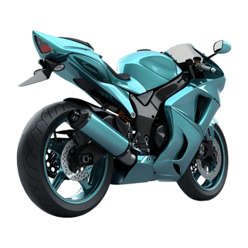 3D Rendering of a Luxury Heavy Motorbike on Transparent Background png