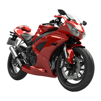 3D Rendering of a Luxury Heavy Motorbike on Transparent Background png