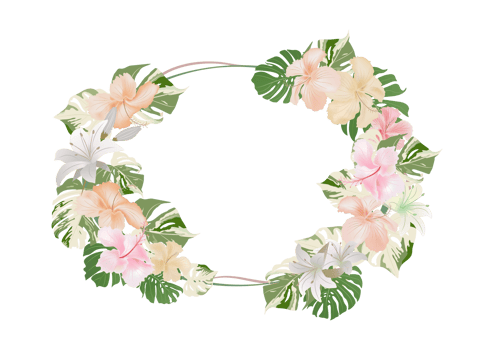 floral frame in oval shape for oranamental decorative background png