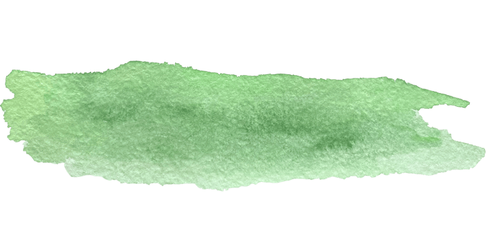 Watercolor brush strokes background, green colors, isolated, for design png