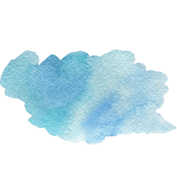 Watercolor brush strokes background, blue colors, isolated, for design png
