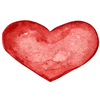 Watercolor hearts, valentine's day red, purple, violet hearts set. Happy Valentine's day card. Wooden and fabric hearts illustration set. Hand-drawn various png