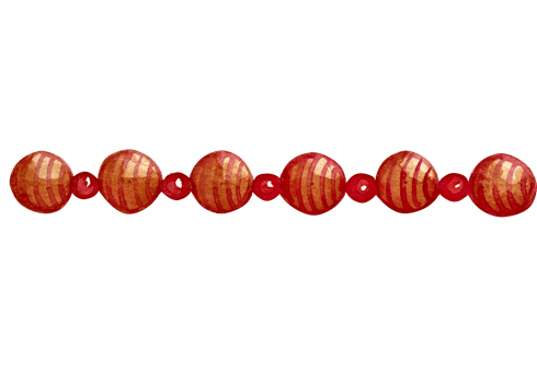 watercolor wooden beads illustration. png