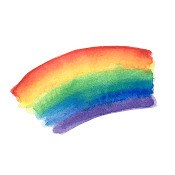 Hand drawn watercolor rainbow. Illustration for creating invitations, craft projects, paper products, party decorations, printable, greetings cards, posters. Design element. png
