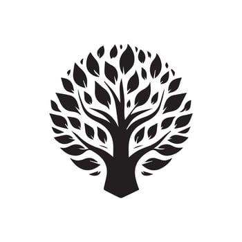 tree logo template, tree logo element, tree logo illustration vector