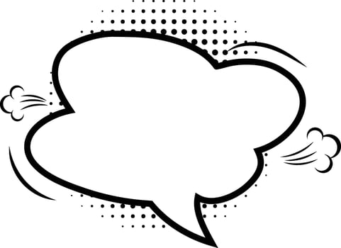 Set of empty comic bubbles. Speech bubbles. Halftone shadows. vector