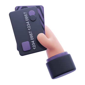 credit card 3D Illustration png