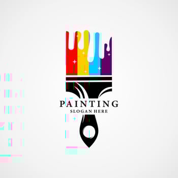 painting logo design illustration vector