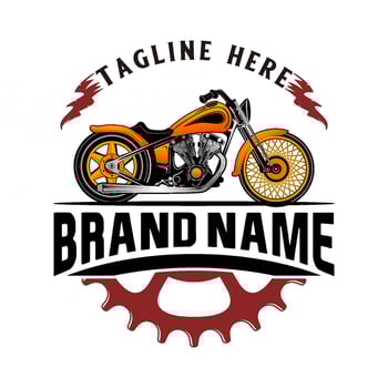 Modern vintage motorcycle logo design. for classic motorbike lovers vector