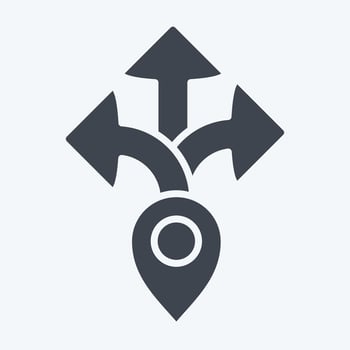 Icon Direction. related to Navigation symbol. glyph style. simple design illustration vector
