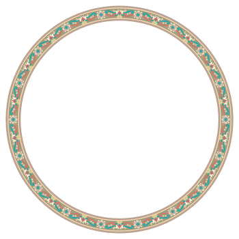 circular frame border photo frame ethnic floral tribal pattern png